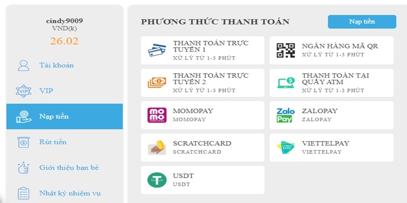 Thời gian xử lý rút tiền Hi88 nhanh chóng